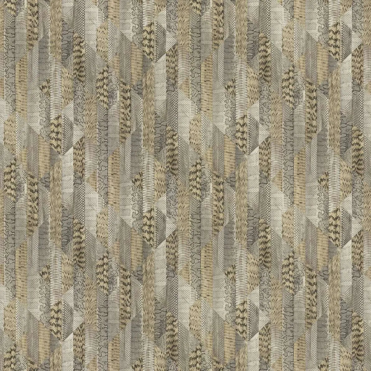 Wallpaper installed in a room showing its full pattern, color