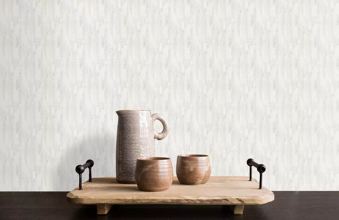 Closeup of a wallpaper showing its Luxury, Monochrome, Stripes, Textures, Vinyl, White pattern, color, and subtle texture.