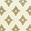 Closeup of a wallpaper showing its Contemporary, Floral, Geometric, Neutrals, Two-tone pattern, color, and subtle texture.