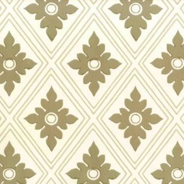 Closeup of a wallpaper showing its Contemporary, Floral, Geometric, Neutrals, Two-tone pattern, color, and subtle texture.