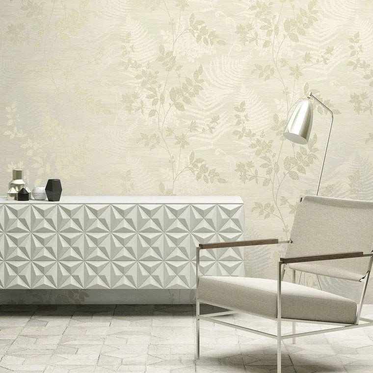 Closeup of a wallpaper showing its Contemporary, Neutrals pattern, color, and subtle texture.