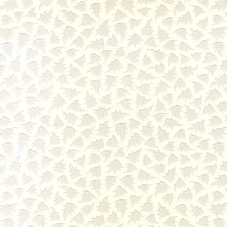 Closeup of a wallpaper showing its Cream, Floral, Neutrals, Two-tone pattern, color, and subtle texture.