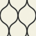 Closeup of a wallpaper showing its Black, Contemporary, Cream, Monochrome, Neutrals pattern, color, and subtle texture.