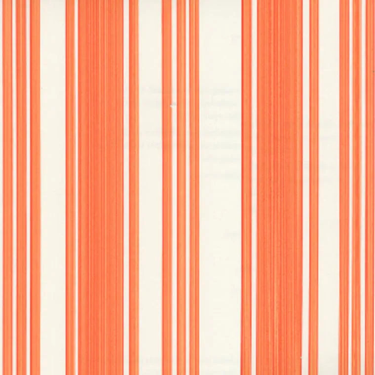 Closeup of a wallpaper showing its Orange, Stripes, Two-tone pattern, color, and subtle texture.