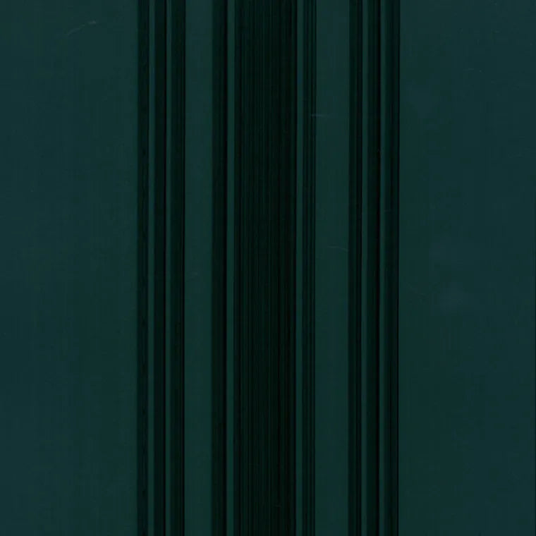 Closeup of a wallpaper showing its Green, Stripes, Two-tone pattern, color, and subtle texture.