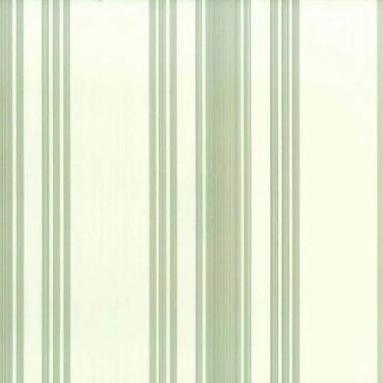 Closeup of a wallpaper showing its Green, Stripes, Two-tone pattern, color, and subtle texture.