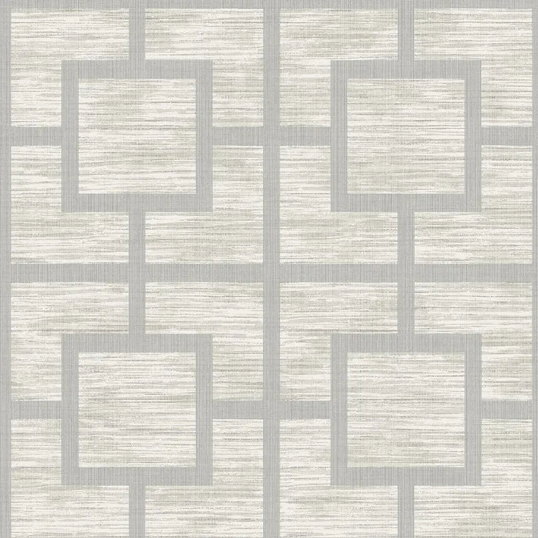 Closeup of a wallpaper showing its Contemporary, Geometric, Monochrome, Two-tone pattern, color, and subtle texture.