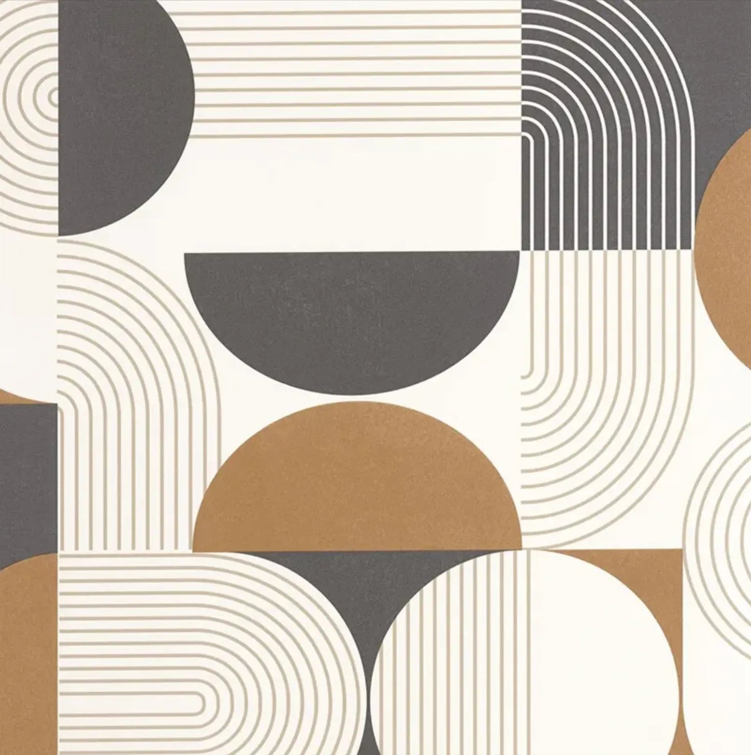 Closeup of a wallpaper showing its Art-Deco, Contemporary, Geometric, Neutrals pattern, color, and subtle texture.