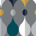 Closeup of a wallpaper showing its Contemporary, Green, Grey, Kids, Multicolour, Stripes, White pattern, color, and subtle texture.