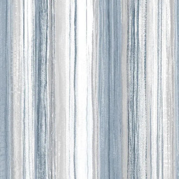 Closeup of a wallpaper showing its Blue, Grey, Stripes, White pattern, color, and subtle texture.