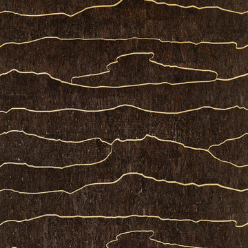 Thibaut Cloud Mosaic Gold Bark T24407 cork wallpaper with gold metallic lines