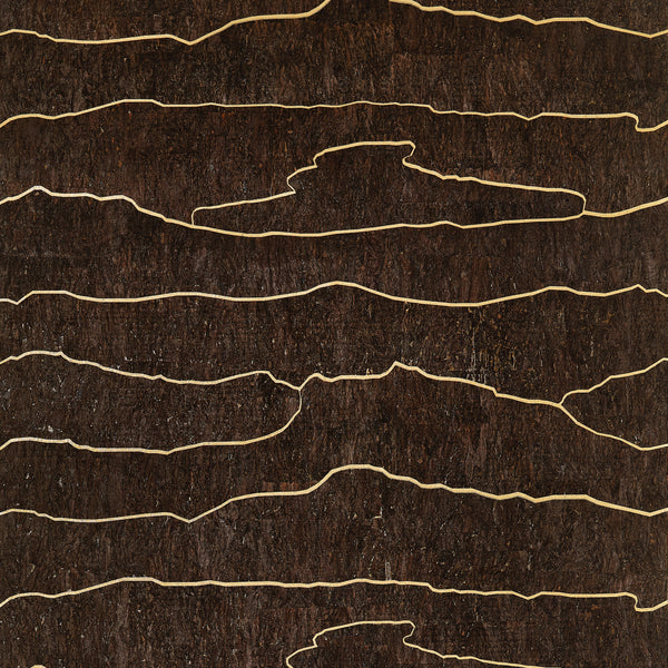 Thibaut Cloud Mosaic Gold Bark T24407 cork wallpaper with gold metallic lines