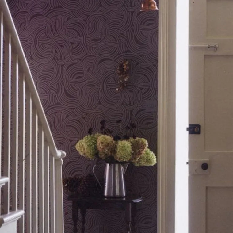 Closeup of a wallpaper showing its Geometric, Neutrals, Pink, Trellis, Two-tone pattern, color, and subtle texture.