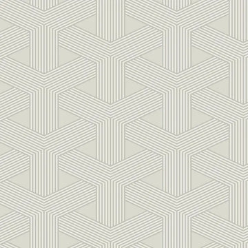 Closeup of a wallpaper showing its Contemporary, Geometric, Neutrals pattern, color, and subtle texture.