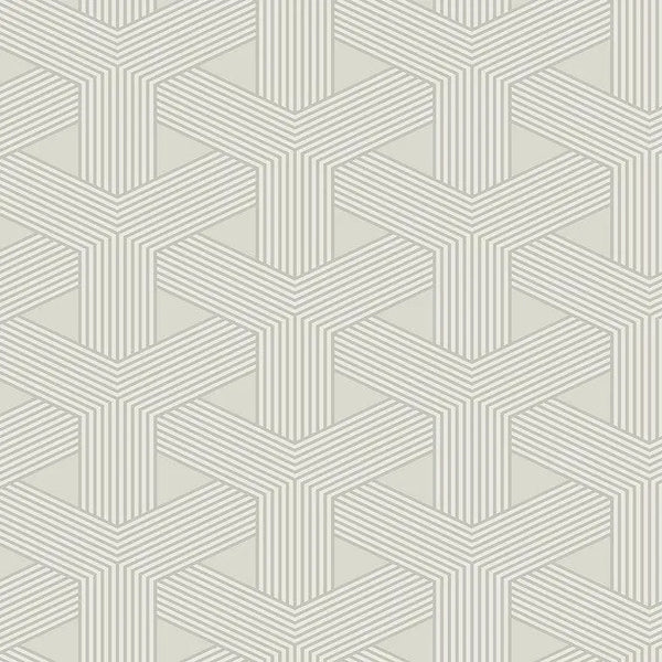 Closeup of a wallpaper showing its Contemporary, Geometric, Neutrals pattern, color, and subtle texture.
