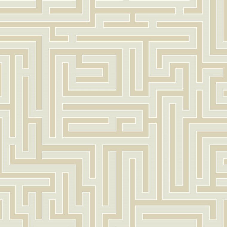 Closeup of a wallpaper showing its Cream, Geometric, Greek, Neutrals pattern, color, and subtle texture.