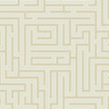 Closeup of a wallpaper showing its Cream, Geometric, Greek, Neutrals pattern, color, and subtle texture.