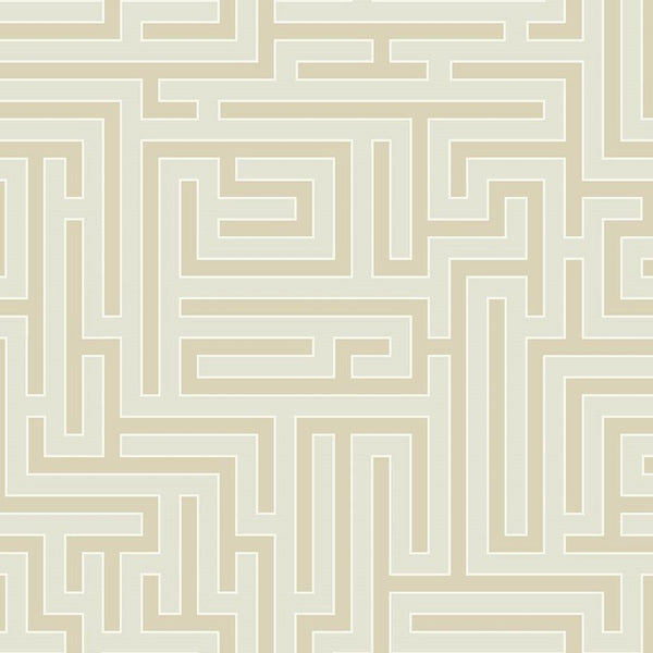 Closeup of a wallpaper showing its Cream, Geometric, Greek, Neutrals pattern, color, and subtle texture.