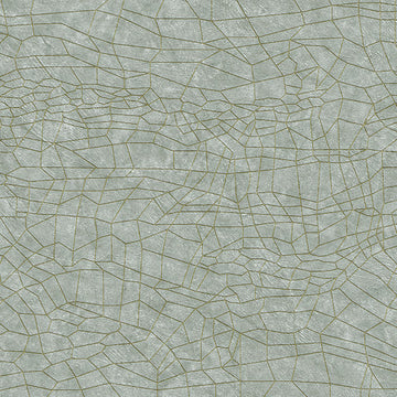 Textured green patterned wallpaper