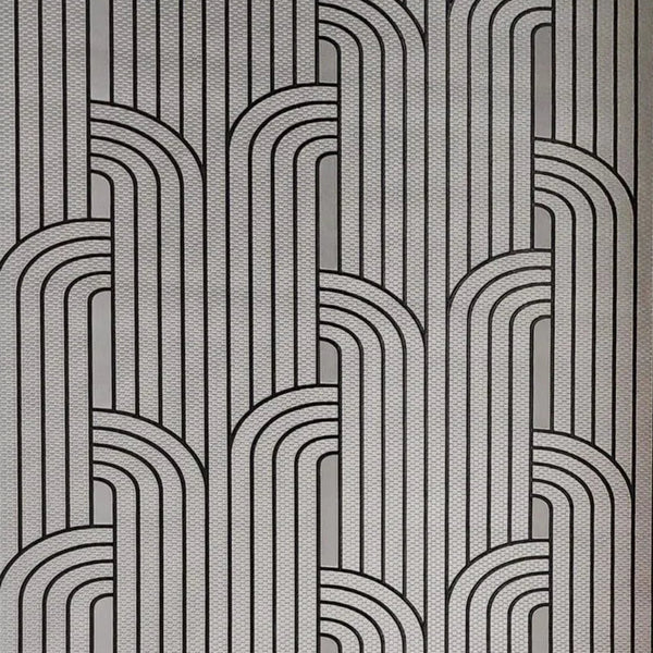 Gray geometric pattern wallpaper owith black lines