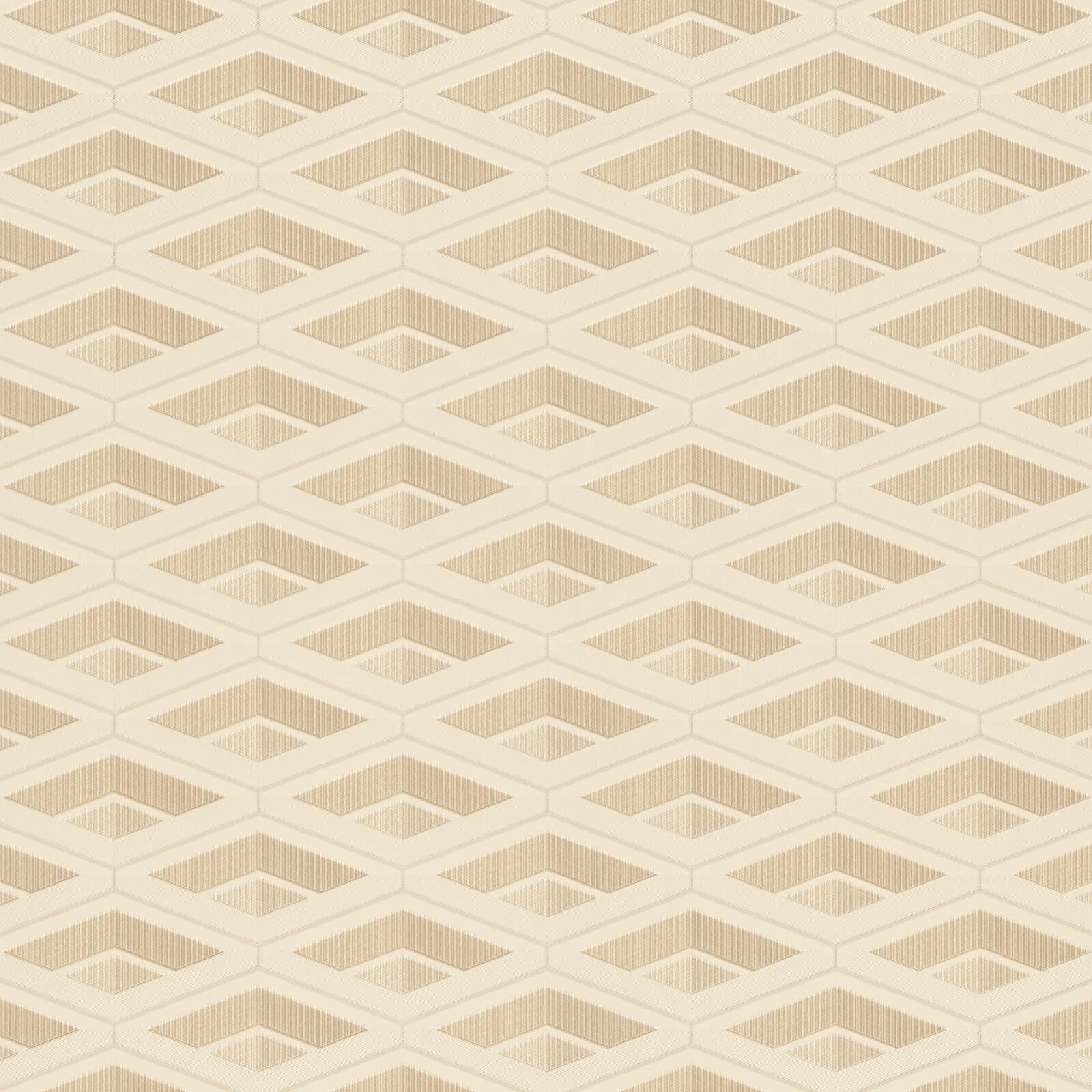 Beige geometric patterned wallpaper