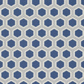 Hexagonal pattern wallpaper with blue and gray colors