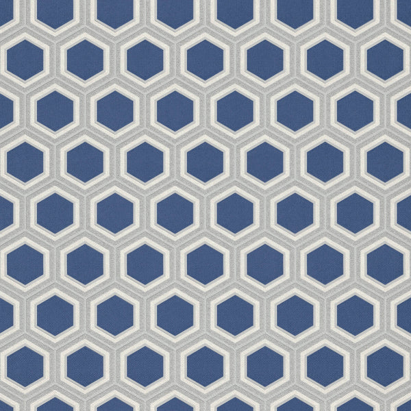Hexagonal pattern wallpaper with blue and gray colors