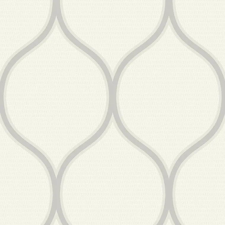 Closeup of a wallpaper showing its Contemporary, Cream, Monochrome, Neutrals pattern, color, and subtle texture.