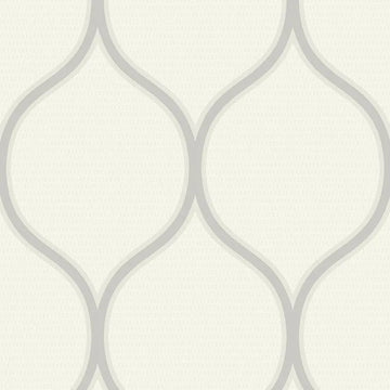 Closeup of a wallpaper showing its Contemporary, Cream, Monochrome, Neutrals pattern, color, and subtle texture.