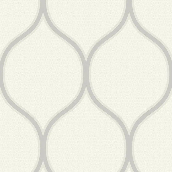 Closeup of a wallpaper showing its Contemporary, Cream, Monochrome, Neutrals pattern, color, and subtle texture.