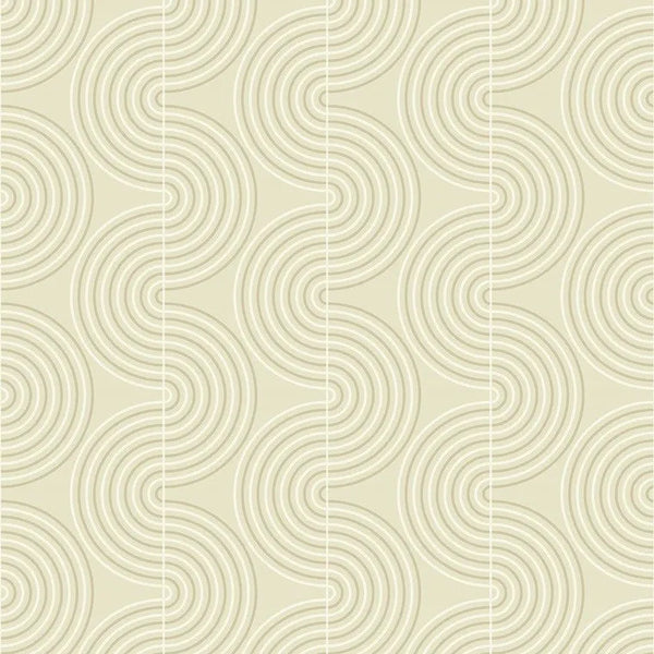 Wallpaper installed in a room showing its full pattern, color