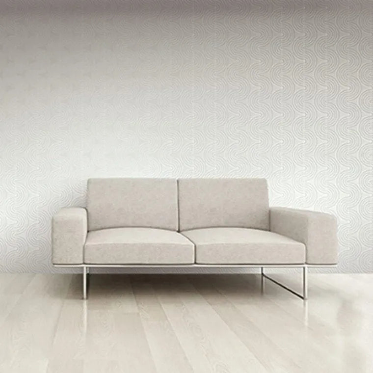 Closeup of a wallpaper showing its Contemporary, Monochrome, Unicolour, Waves pattern, color, and subtle texture.