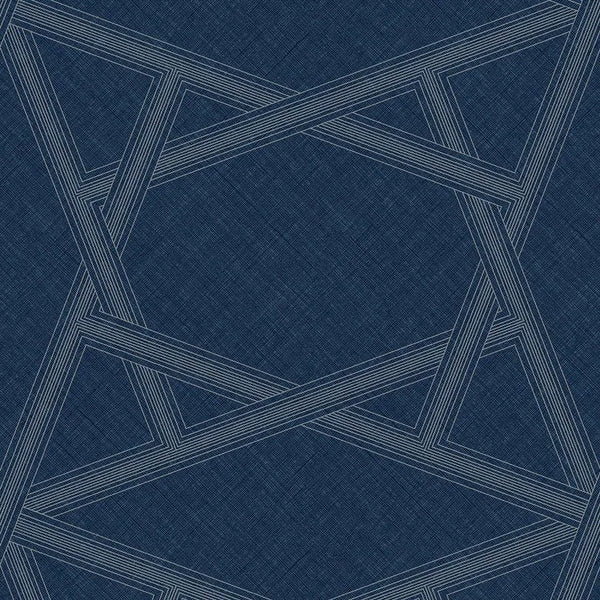 Closeup of a wallpaper showing its Blue, Contemporary, Geometric pattern, color, and subtle texture.