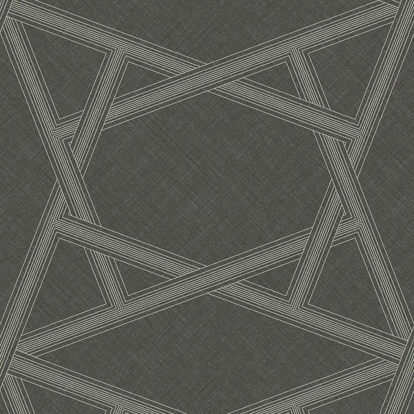 Closeup of a wallpaper showing its Brown, Contemporary, Geometric pattern, color, and subtle texture.