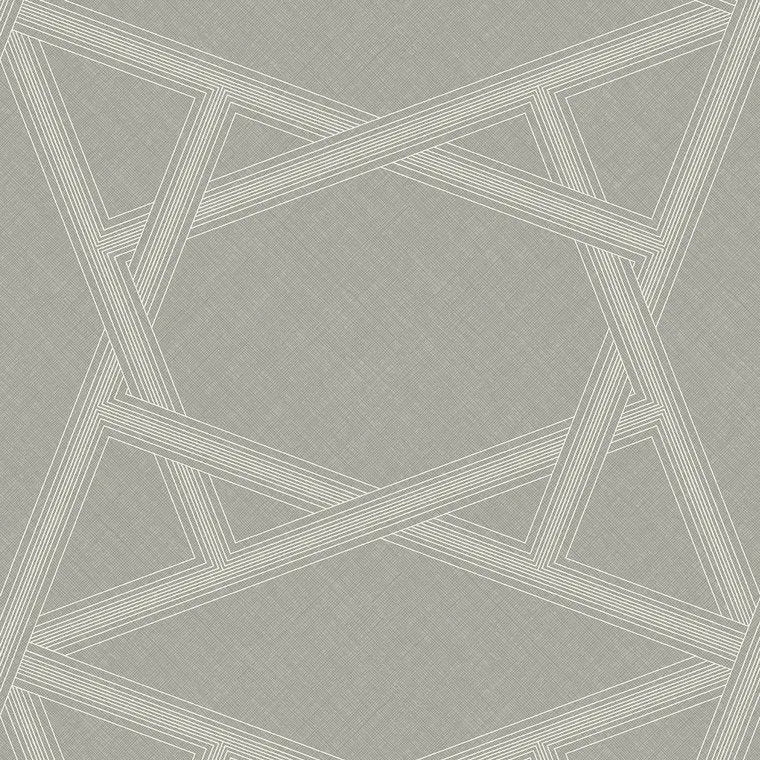 Closeup of a wallpaper showing its Contemporary, Geometric, Neutrals pattern, color, and subtle texture.