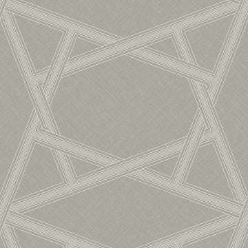 Closeup of a wallpaper showing its Contemporary, Geometric, Neutrals pattern, color, and subtle texture.