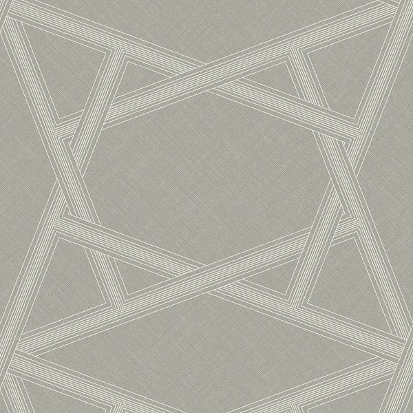 Closeup of a wallpaper showing its Contemporary, Geometric, Neutrals pattern, color, and subtle texture.