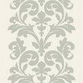 Closeup of a wallpaper showing its Damask, Neutrals, Two-tone pattern, color, and subtle texture.