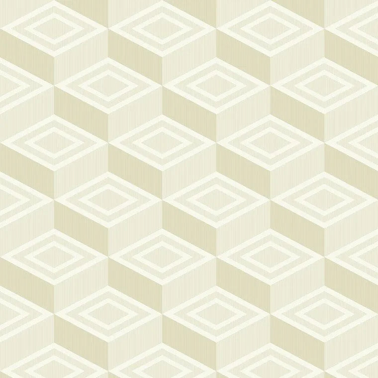 Closeup of a wallpaper showing its Contemporary, Cream, Geometric, Neutrals, Unicolour pattern, color, and subtle texture.