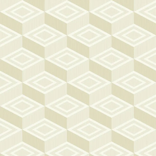 Closeup of a wallpaper showing its Contemporary, Cream, Geometric, Neutrals, Unicolour pattern, color, and subtle texture.