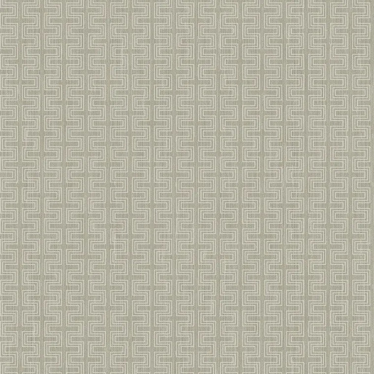 Closeup of a wallpaper showing its Geometric, Greek, Neutrals, Unicolour pattern, color, and subtle texture.