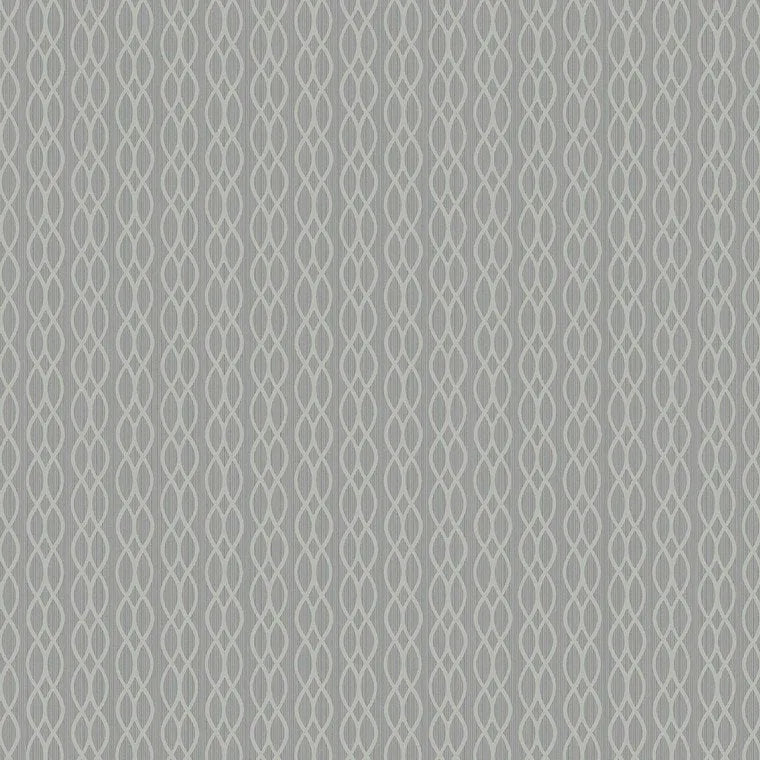 Closeup of a wallpaper showing its Monochrome, Silver, Stripes, Waves pattern, color, and subtle texture.