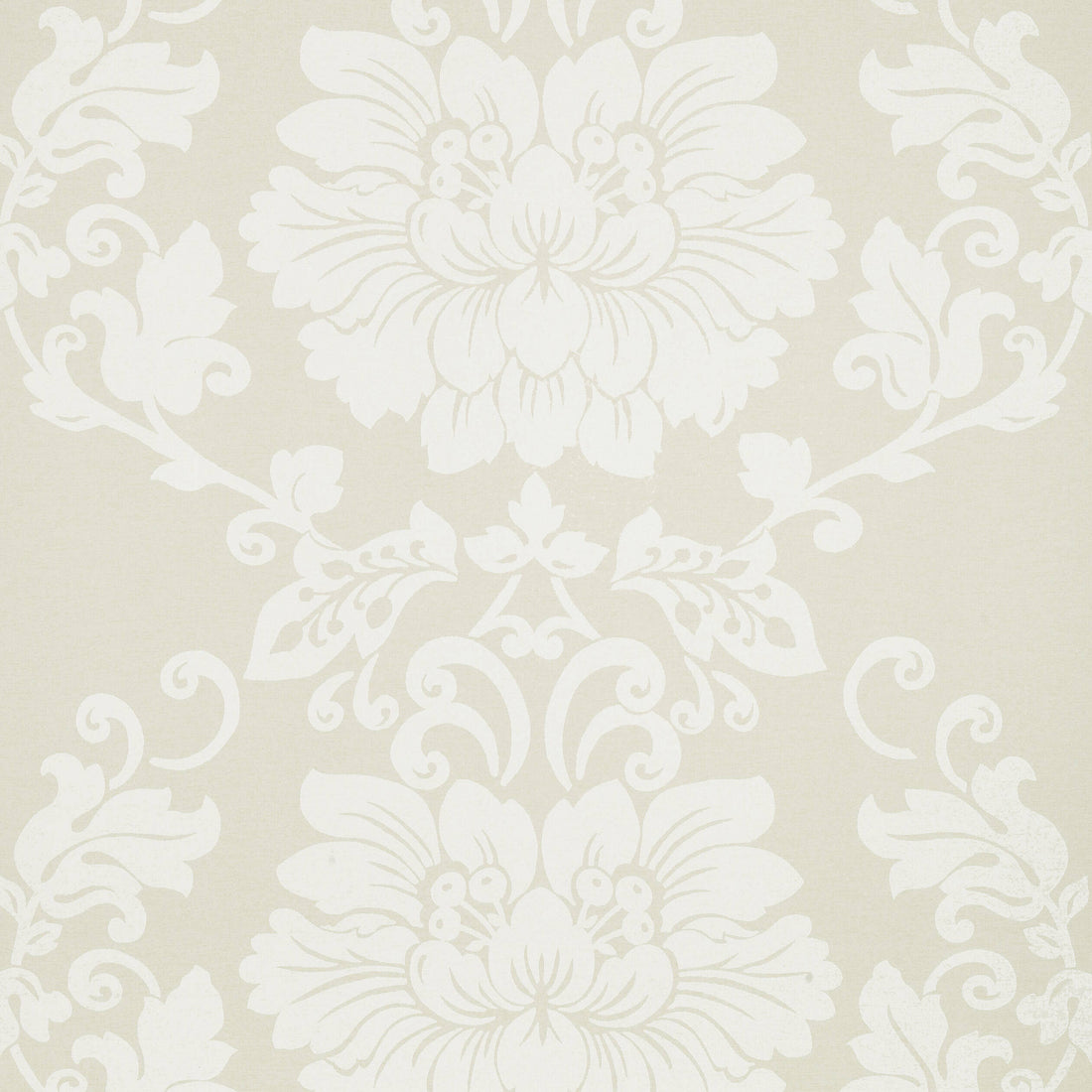 Anna French St. Germain Beige AT1460 damask wallpaper in warm beige and white
