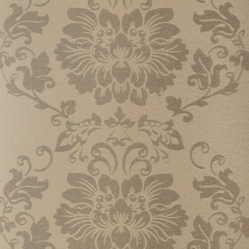 Anna French St. Germain Taupe AT1458 damask wallpaper close-up