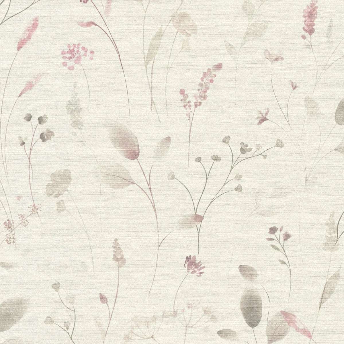AS Creation Cosiness 792401 green grey pink blossom floral nonwoven wallpaper