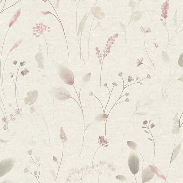 AS Creation Cosiness 792401 green grey pink blossom floral nonwoven wallpaper
