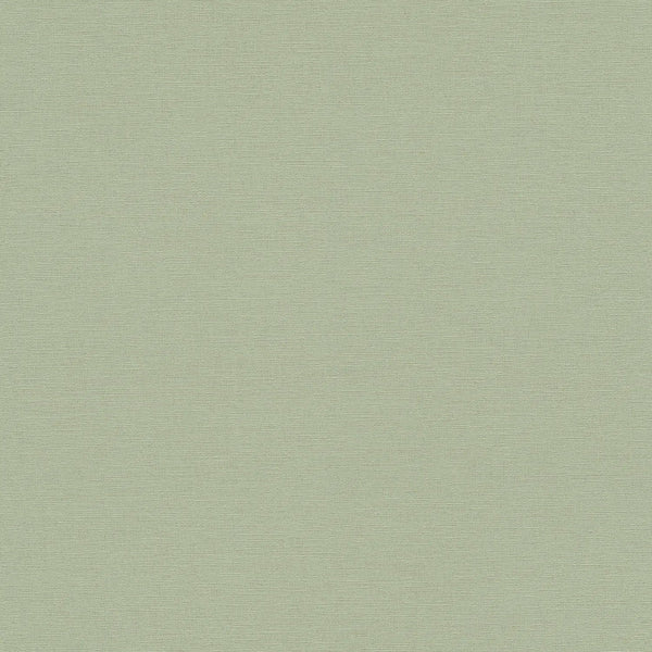 AS Creation Cosiness 792431 light green linen look nonwoven wallpaper, matte and slightly structured