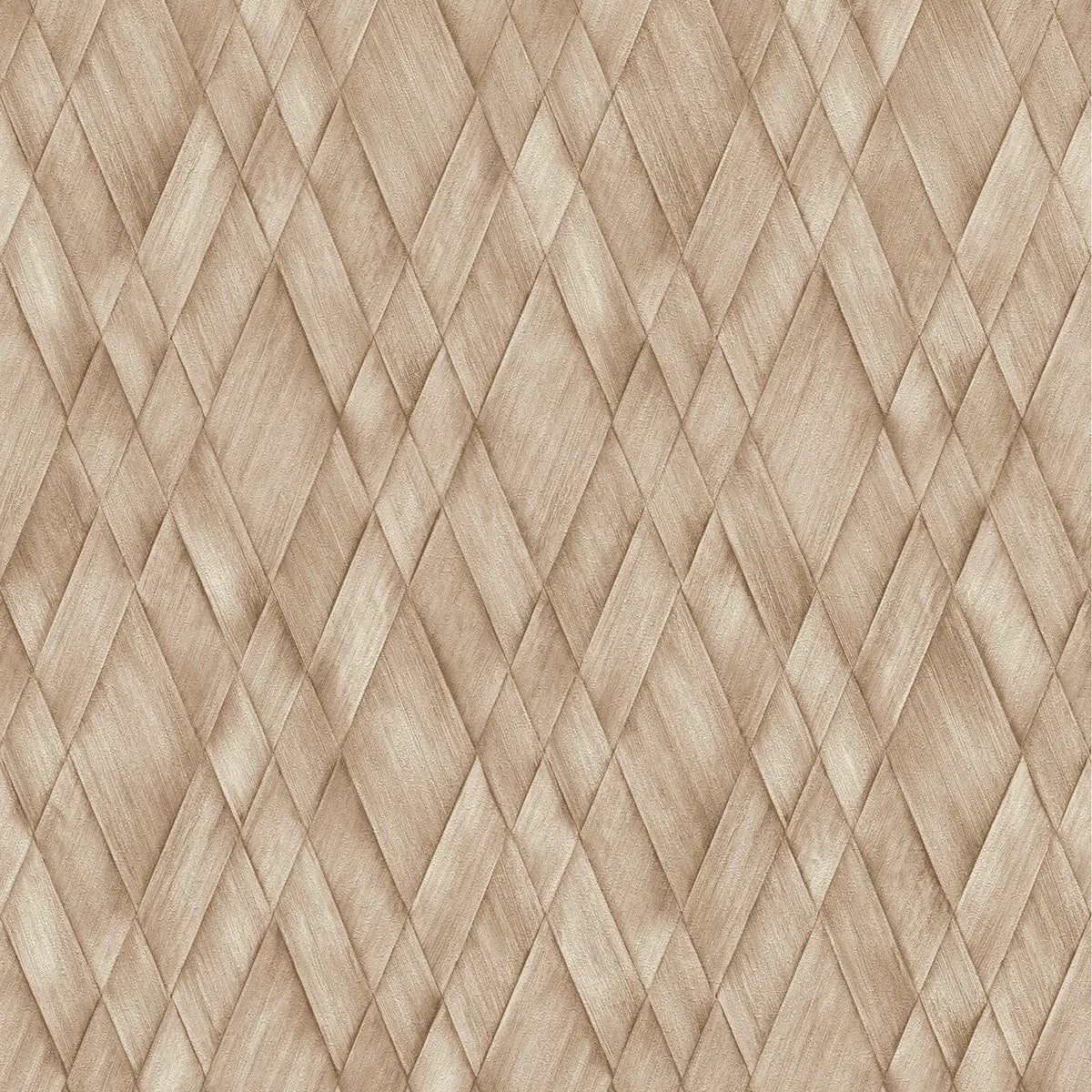 AS Creation Cosiness 793131 wallpaper with a woven look diamond geometric in warm neutral tones, matte and slightly structured