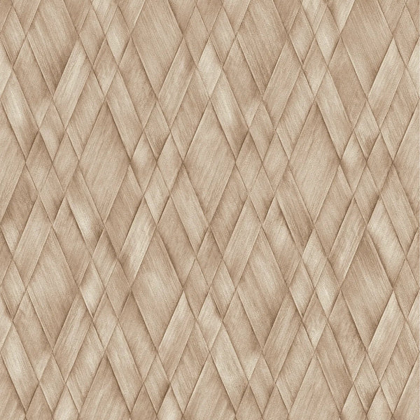AS Creation Cosiness 793131 wallpaper with a woven look diamond geometric in warm neutral tones, matte and slightly structured