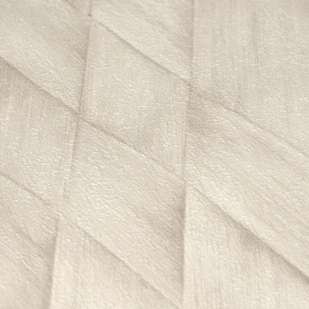 AS Creation Cosiness 793132 close up of Grey and White wallpaper showing a textured geometric diamond pattern.